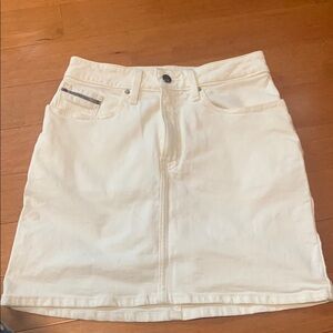Calvin Klein Cream A-Line Mini Skirt Casual